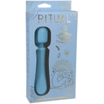 Doc Johnson Ritual - Euphoria - 10 Function Wand Vibrator - Silicone and Rechargeable - Discreet, Blue