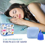 Menstrual Cups - Large Reusable Period Cup for Heavy Flow (Blue)