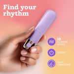 Bullet Vibrator By - Rechargeable & Waterproof Vibrator Bullet With 10 Pleasure Modes, Body-Safe Silicone, Discreet Women'S Sex Toy, Adult Sex Toy, 3.8? × 0.7? (Lilac)