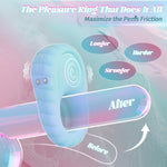 Liquid Silicone Soft Vibrating Cock Ring With Clitoral Stimulator, Pleasure Penis Ring Vibrator With Penetration Buffer Rings Set, Couples Adult Sex Toys For Men Women, Male Sex Toy Game