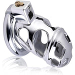 Metal Chastity Cage Hollowed Out Chastity Devices Can Long Time Wear Penis Cage With Lock And Key For Men Erection Control Sm Chastity Play Adult Sex Toys For Male (S)