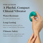 goop Wellness Viva La Vulva Vibrator | Discreet Massager for Clitoral Stimulation | 3 Intensities & 7 Vibrating Patterns | Rechargeable & Water Resistant | Phthalate, Latex, & BPA Free