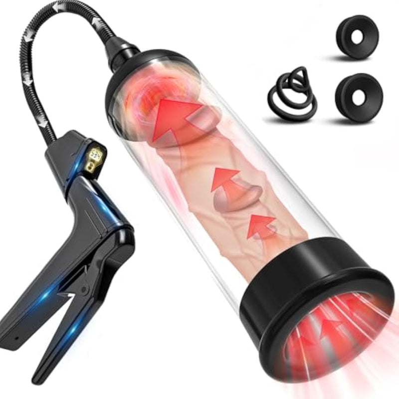 Sex Toy Male Penis Pump - Pennis Extender Adult Sex Toys - Pumps & Enlargers For Men With 3 Penis Ring And 2 Silicone Sleeve,Sex Machine Enlarge Juguetes Sexuales For Stronger Bigger Erections