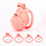 Pink Male Bdsm Nylon Chastity Device Cock Cage Upgraded 3D Cage With 4 Arc Rings Set With Spikes Feel The Pain, Cbt Chastity Cage Men Abstinence Penis Bondage Sm Extreme Fetish Sex Toy