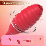 Tongue Vibrator Dildo Sex Toys For Women - 3In1 G Spot Vibrators Clitoral Nipple Stimulator With 7 Licking & 7 Vibrating Modes, Adult Rose Sex Toy For Couples Womens Female Clitoris Pleasure Tools
