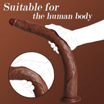 20.4 Inch Extra Long Dildo,Realistic Anal Dildo Bbc With Strong Suction Cup And Small Glans,Flexible Soft Brown Anal Plug For Deepest Sex,Sex Toy For Women Men Gay