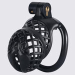 Male Chastity Cage, Small Chastity Device With 5 Sizes Rings And Urethral Sound For Man Penis Exercise Bondage Gear & Accessories Lightweight Adult Sex Toys Fishnet Design (Tight Size - Black)