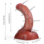 Massive Soft Flexible Girthy Huge Size Monster Silicone Dildo Curved Lifelike Realistic Dildo Thick Adult Anal Toy With Suction Base For Women Men Couples Waterproof