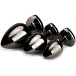 Anal Plug 3Pcs Sex Toys Anal Training Set Metal Butt Plug Adult Trainer Kit Toy With Crystal Diamond S&M Adult Gay Anal Plugs Toy For Beginners Couples Women Men Unisex(Purple)