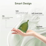 Soft Menstrual Cup - Medical Grade Silicone Reusable Period Cup - BPA Free Comfortable Flexible Menstrual Cup Heavy Flow (Green, Regular) (Regular (Pack of 1), Green)
