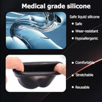Soft Silicone Testicle Toys Male Cbt Bondage Set Chastity Devices Ultra-Stretch Scrotal Restraints Trainer Kit Bdsm Cock And Ball Torture For Stamina Training & Pleasure Control Adult Sex Toys Black