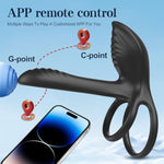 Vibrating Cock Ring Prostate Massager Sex Toys For Men, App Remote Control Penis Ring Anal Butt Plug Male Vibrators Penis Slieeve For Men Erection Sex With 10 Vibrations For Mens Couples Sex Toys
