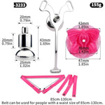 Chastity Cage Belt + Metal Negative Inverted Chastity Cage Device, Male Flat Chastity Cage, Penis Cage, Cock Cage, Bdsm Penis Exercise Bondage Male Sex Toys, Adult Toys(3233)-A163 (Pink+Pink Belt)