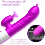 Thrusting Vibrator G Spot Couple Vibrators Rabbit Vibrator Dildo Adult Sex Toys For Women Dual Stimulation With 3 Thrusting Speed And 10 Vibration Modes Auto Heating Pleasure Tools For Couples Play
