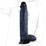 17.3'' Super Huge Black Dildo Long Cock Giant Monster Dildos, 3.1'' Thick Large Anal Sex Toy With Suction Cup Dildos Adult Toys For Women And Men Couples (Black)