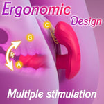 G-Spot Vibrator For Women With Licking & Up And Down Swing Mode – 10 Modes Clitoris Stimulator, Rose Dildo Vibrator, Swinging Tongue Adult Sex Toys For Female Pleasure & Couples Play