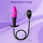 Inflatable Butt Plug, Expandable Anal Plug Silicone Wearable Butt Plug with Safe T-Base, G spot Stimulator Prostate Massager with Quick Release Valve for Men,Adult Toy for Men Gay Women