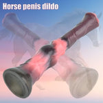 Horse Dildo G-Spot Vestibule Anal Plug,Long Animal Penis Ultra Soft Dildo Female Masturbator Couples Erotic Products Simulation Animal Penis (Fantasy)