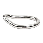Penis Ring Stainless Steel Curved Cockrings 7 Different Sizes Of Erection Ring Metal Testicle Rings Male Sex Toys Adult Scrotal Training Chastity Device (54Mm)