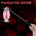 Labia Spreader Clit Clamp Pussy Spreader Adjustable Pussy Clamp With Leash Bdsm Toys Clitoris Teasing Clip Bondage Accessories Gear Sex Bondage Restraints Fetish Sm Sex Toys For Women Couples Female