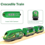 Battery Operated Train Set For Wooden Track, Motorized Train Toy For Kids, City Trains Vehicle Compatible With Thomas & Friends, Brio And Chuggington