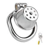 Hollow Shower Chastity Cage Sex Toy With Concealed Lock Design And 2 Keys, Stainless Steel Flat Chastity Device For Male Penis Sm Slave Bondage, Smooth And Durable (45Mm)