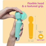 The Vibby Vibrator, a Quiet Running Water Resistant Wand Vibrator for her, Clitoris g-spot Stimulator Adult Sex Toy, USB Rechargeable, 20 Modes and 8 speeds, Made for discerning Women (Hot Pink)