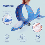 3 Pack Foam Airplane Launcher Toys, 2 Flight Mode Glider Plane,Kids Flying Toy,3 4 5 6 7 8 9 10 11 12 Year Old Boys Girls Gifts,Outdoor Sport Party Favor