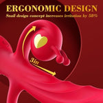 G Spot Snails Vibrator Sex Toy, Triple Stimulation Adult Rose Toys With 10 * 10 * 10 Strong Vibration Modes, Flexible Anal Rabbit Dildos Massager For Women Men Couple