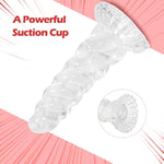 Realistic Monster Dildo - 8.3" Big Anal Dildo With Strong Suction Cup, Huge Anal Plug Prostate Massager For Hands-Free Play Adult Sex Toys For Women Clear