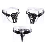 Chastity Belt Leather Chastity Pants Male Adjustable Penis Underwear With Key And Lock Sissy Penis Bondage Restraints Belts Adults Sex Toys