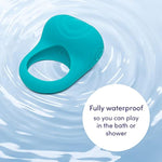 Ignite Vibrating Cock Ring - Stretchy Silicone Penis Ring - Beginner Friendly 20 Function Stimulator Couples Sex - Rechargeable - Waterproof - Turquoise