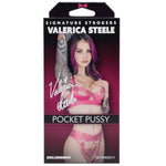 Doc Johnson Signature Strokers - Valerica Steele - ULTRASKYN Pocket Pal - Open-Ended Stroker - Pussy, Vanilla, for Adults Only
