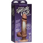Doc Johnson The Realistic Dildo - Vibrating 8 Inch ULTRASKYN Dildo - Vibrating Dildo with Suction Cup - for Adults Only, Caramel