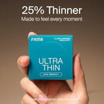 Ribbed&Ultra Thin Condoms, For Ultra Sensitivity, Natural Latex, Lubricated Condoms - 6 Count