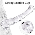 11.4 Inch Huge Realistic Dildo, Soft Lifelike Horse Jelly Penis With Strong Suction Cup, Adult Anal Sex Toys For Women, Men (Clear M)