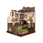 DIY Miniature House Kit, 3D Wooden Book Nook Puzzle, Rustic Farmhouse Café