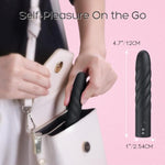 Bullet Vibrators Mini Vibrator - Bullet Vibrator Discreet Vibrator Small, Sex Toys Female Vibrator With 10 Modes, All Silicone Rechargeable Vibrators For Nipple Finger Clitoral Stimulation, Black