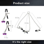 Adjustable Nipple Clamps With Chain Nipple Clips Clitoris Clamp Bdsm Adult Sex Toys Non-Piercing Nipple Rings For Women Adult Sex Toys