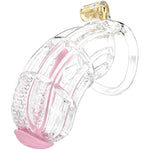 Chastity Device V3, Male Chastity Cage, Comfortable Nylon Resin Plastic Chastity Device, 3D Printed, 5 Sizes, Multiple Colors, Includes 5 Rings (Clear, X-Large)