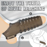 2PCS Premium Cock Enlarger Sex Toys, Reusable Ultra-Soft Penis Extender Sleeves with Penis Ring for Men and Couples, Pumps and Enlargers, Male Sex Toy for Boost Sexual Pleasure and Performance (Black)