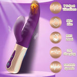 Rabbit Vibrator Sex Toys For Women - G Spot Clitoral Anal Dildo Vibrator With 7 Vibrating Modes & 6 Clit Speeds,Female Vibrator Wand Anal Nipples Stimulation Adult Sex Toys For Women Modena Purple