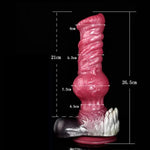 Multi Color Optional Size Artificial Dog Wolf Dildo Silicone Made With Big Knot Knotty Suction (M)