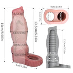 Fantasy Soft Elastic Silicone Dog Knot Dildo Sleeve Sheath With Cock Ring, Adult Game Tool Sex Toy For Men, Penis Sleeve Extender Dildo Enlarger With Stretchy Ring