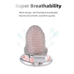 Male Chastity Device with 45mm Ring, Flexible Metal Mesh Penis Cage for Men's Bondage Gear