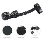 Pu Leather Collar And Counter Cuffs Alternative Sex Toys Erotic Products Couple Flirting Back Cuffs Adult Erotic Products – Wide Waist & Neck Harness With Secure Wrist Cuffs