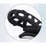Chastity Cage For Men Cock Cages With 4Pcs Size Rings Chastity Devices Male Good Concealment, Penis Cage For Men Sm Sex Toys (Xxl)
