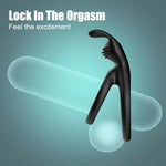 Dual Cock Ring Male Penis Ring With Rabbit Ear For Clitoral Stimulation Massager Strong Erection Delay Ejaculation For Men Couples Sex Toys Sexual Pleasure Enhancement