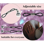 Silicone Nipple Clips Bell Clamps Non Pierced Adjustable Ring Weighted Couples Adult Massage Toning Sex Toys (Gold)