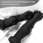 Fist Explorer Realistic Fist Dildo - 14.76" Black Silicone Anal Dildo, Large Thick Dildo With Suction Cup For Deep Penetration, Anal Toys For Men And Women - Suitable For All Genders
